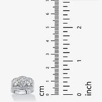 DiamonArt® Womens 4 1/2 CT. T.W. White Cubic Zirconia Sterling Silver Bridal Set