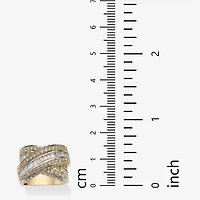 Womens 3 3/4 CT. T.W. Cubic Zirconia 14K Gold Over Brass Cocktail Ring