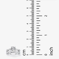 DiamonArt® Womens 1 3/4 CT. T.W. White Cubic Zirconia Sterling Silver Bridal Set