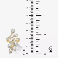 Womens 3 1/4 CT. T.W. Cubic Zirconia 14K Gold Over Brass Cocktail Ring