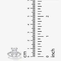 DiamonArt® Womens / CT. T.W. White Cubic Zirconia Platinum Over Silver Engagement Ring