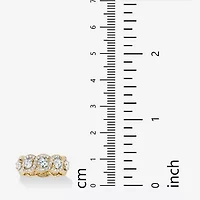 DiamonArt® 8MM 4 1/2 CT. T.W. White Cubic Zirconia 14K Gold Over Silver Band
