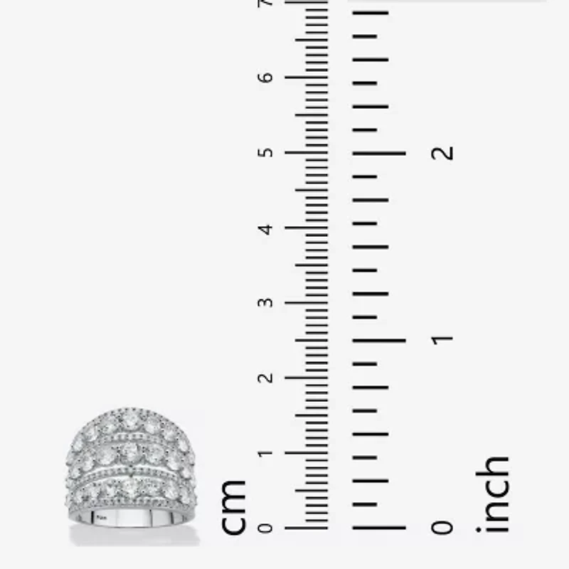 DiamonArt® Womens 5 1/4 CT. T.W. White Cubic Zirconia Sterling Silver Cocktail Ring