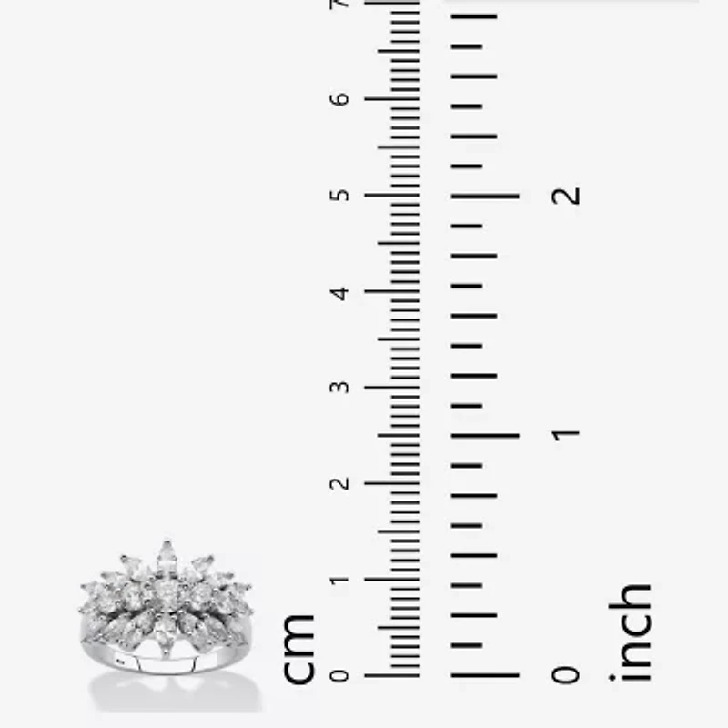 DiamonArt® Womens / CT. T.W. White Cubic Zirconia Sterling Silver Cocktail Ring