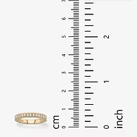 DiamonArt® 2.5MM 7/8 CT. T.W. White Cubic Zirconia 18K Gold Over Silver Round Band