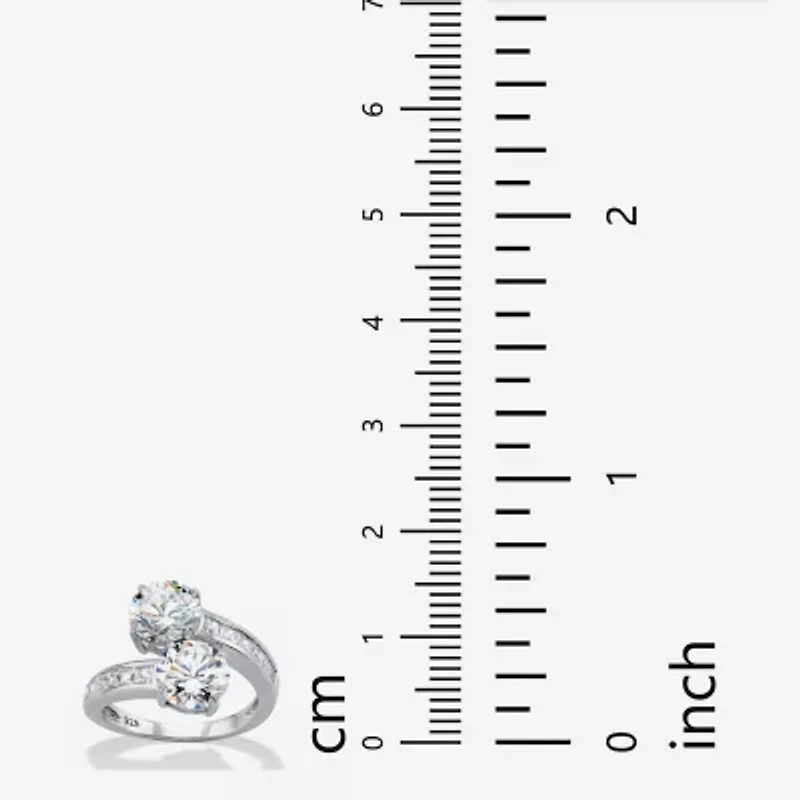 DiamonArt® Womens / CT. T.W. White Cubic Zirconia Sterling Silver Round Cocktail Ring