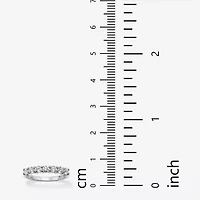 DiamonArt® 2MM 3/4 CT. T.W. White Cubic Zirconia Platinum Over Silver Round Band
