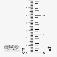 DiamonArt® 2MM 3 1/2 CT. T.W White Cubic Zirconia Platinum Over Silver Round Band