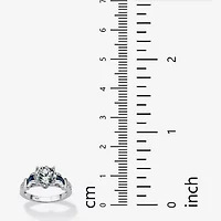 DiamonArt® Womens 5 CT. T.W. White Cubic Zirconia Platinum Over Silver Round Engagement Ring