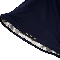 Grace Eleyae Satin-Lined Cap (Slap) Black Hair Bonnet - Size Medium