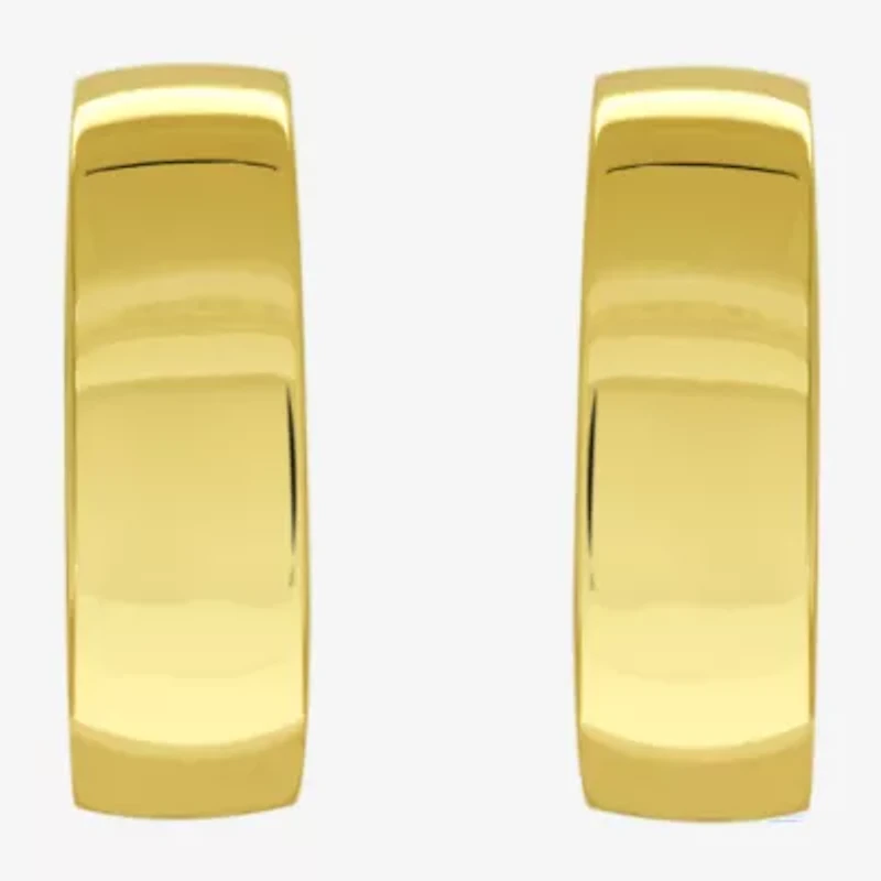 Silver Reflections Womens 14K Gold Over Brass 30mm Hoop Earrings