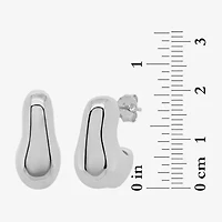 Silver Reflections Womens 20mm Hoop Earrings
