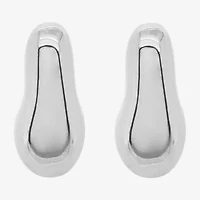 Silver Reflections Womens 20mm Hoop Earrings