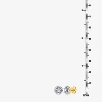 5/8 CT. T.W. Natural White Diamond 10K White Gold 8mm Round Stud Earrings