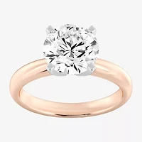 (G / Vs2) Womens 3 CT. Lab Grown White Diamond 14K Rose Gold Round Solitaire Engagement Ring