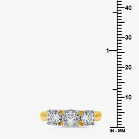 (G / SI1-SI2) Womens 1 CT. T.W. Lab Grown White Diamond 10K Gold Round 3-Stone Engagement Ring