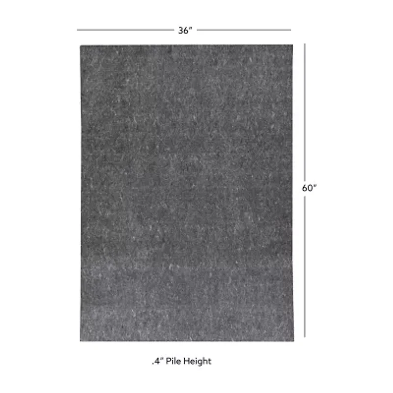 LINON UNDERLAY SOLID RECTANGULAR ACCENT RUG