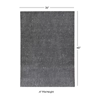 LINON UNDERLAY SOLID RECTANGULAR ACCENT RUG