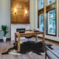 LINON COWHIDE SOLID AREA RUG