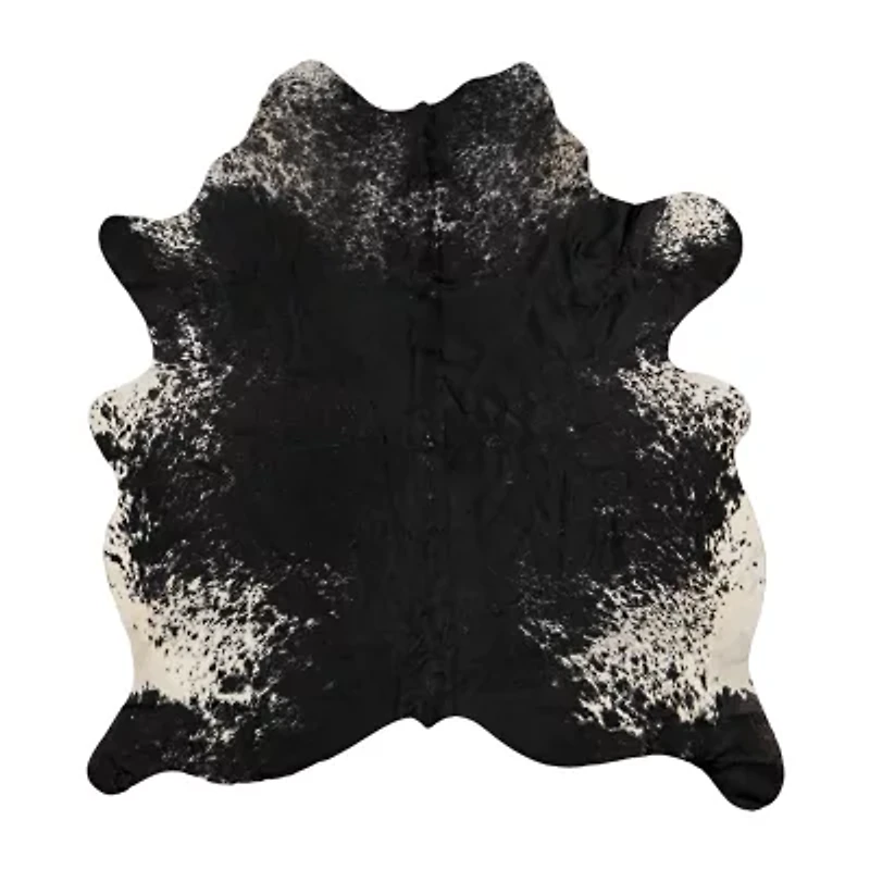 LINON COWHIDE SOLID AREA RUG