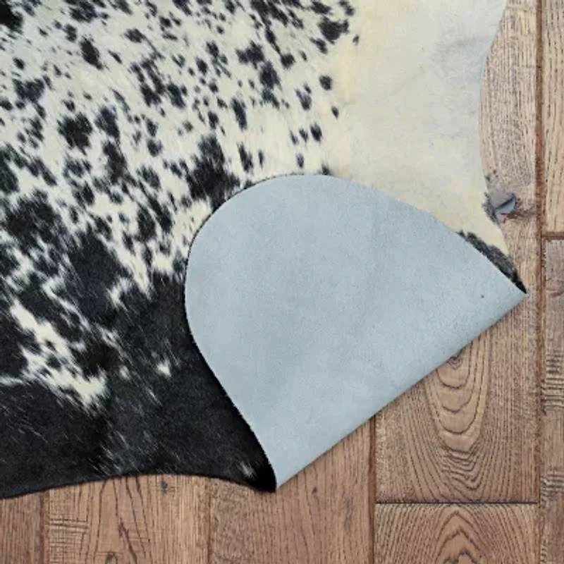 LINON COWHIDE SOLID AREA RUG