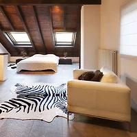 LINON COWHIDE SOLID AREA RUG
