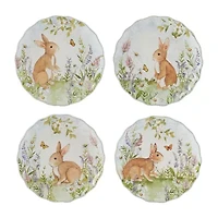 Certified International Easter Meadow 4-pc. Earthenware Dessert Plate