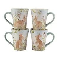 Certified International Easter Meadow 4-pc. Holiday Coffee Mug