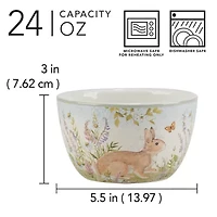 Certified International Easter Meadow 4-pc. Earthenware Ice Cream Bowl