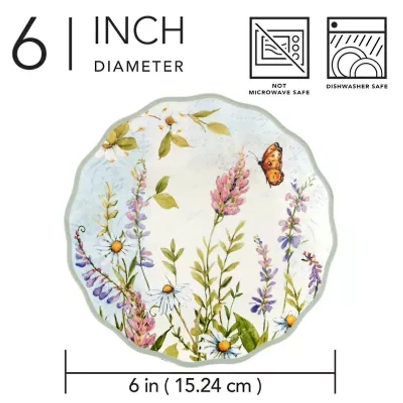 Certified International Easter Meadow 4-pc. Earthenware Appetizer Plate