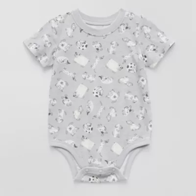 Okie Dokie Baby Boys Crew Neck Short Sleeve Bodysuit