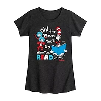 Big Kid Girls Crew Neck Short Sleeve Dr. Seuss T-Shirt