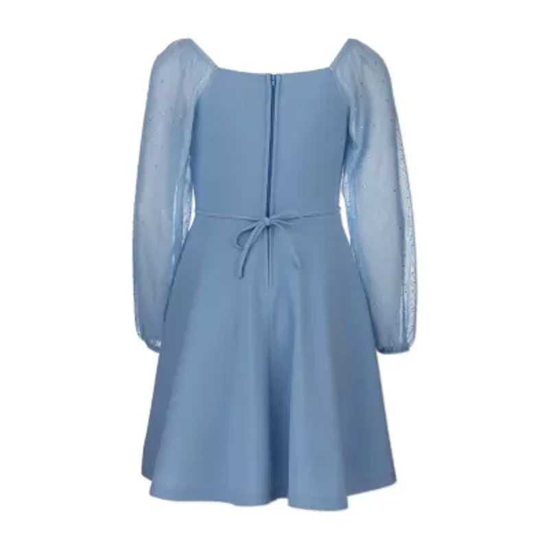 Speechless Big Kid Girls Long Sleeve Skater Dress
