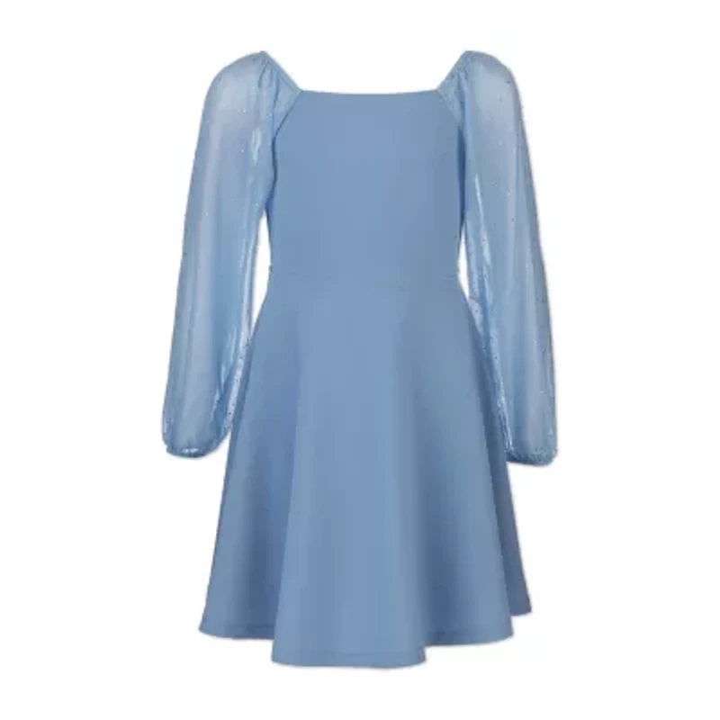 Speechless Big Kid Girls Long Sleeve Skater Dress