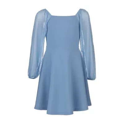 Speechless Big Kid Girls Long Sleeve Skater Dress