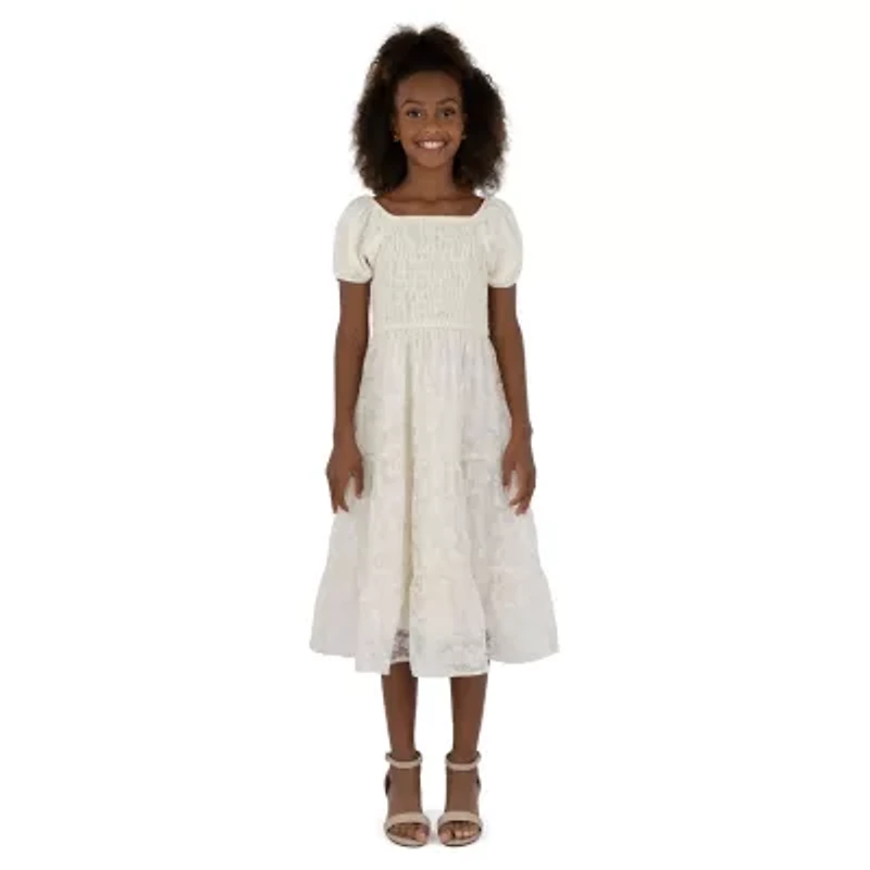 Speechless Big Kid Girls Short Sleeve Maxi Dress
