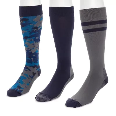Muk Luks Compression Mens 3 Pair Knee High Socks