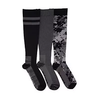 Muk Luks Compression Mens 3 Pair Knee High Socks