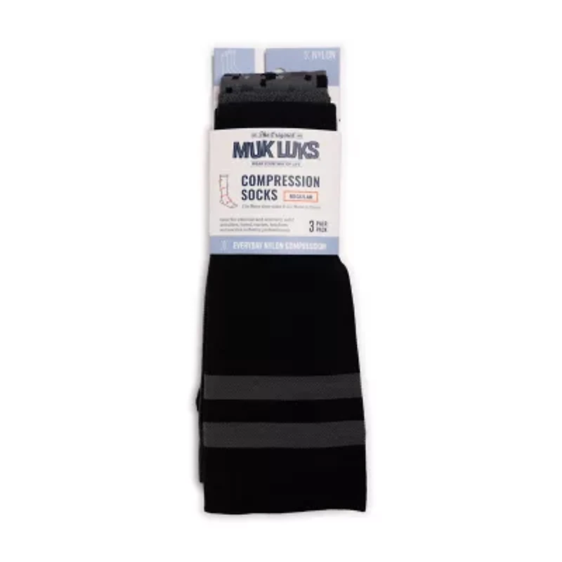Muk Luks Compression Mens 3 Pair Knee High Socks