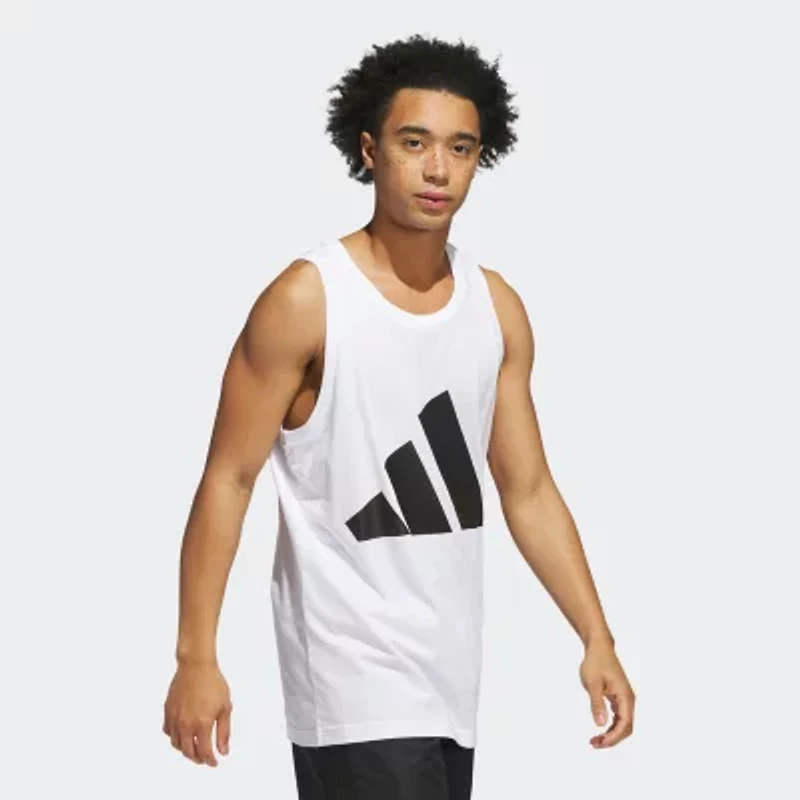 adidas Mens Crew Neck Sleeveless Active Tank Top
