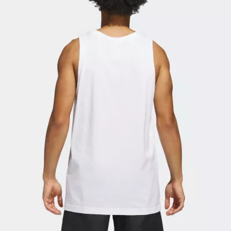 adidas Mens Crew Neck Sleeveless Active Tank Top