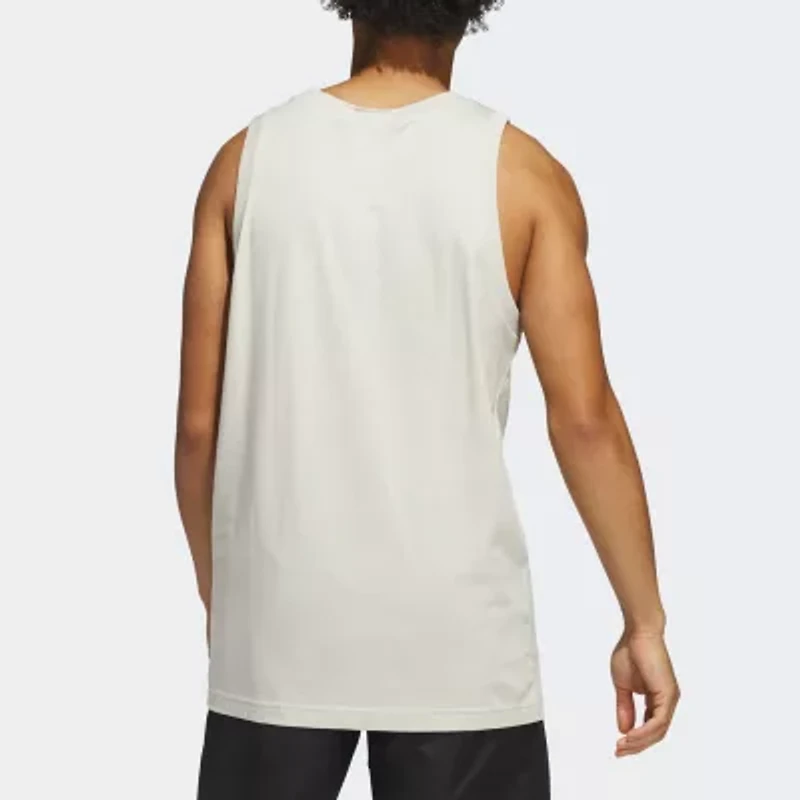adidas Mens Crew Neck Sleeveless Active Tank Top