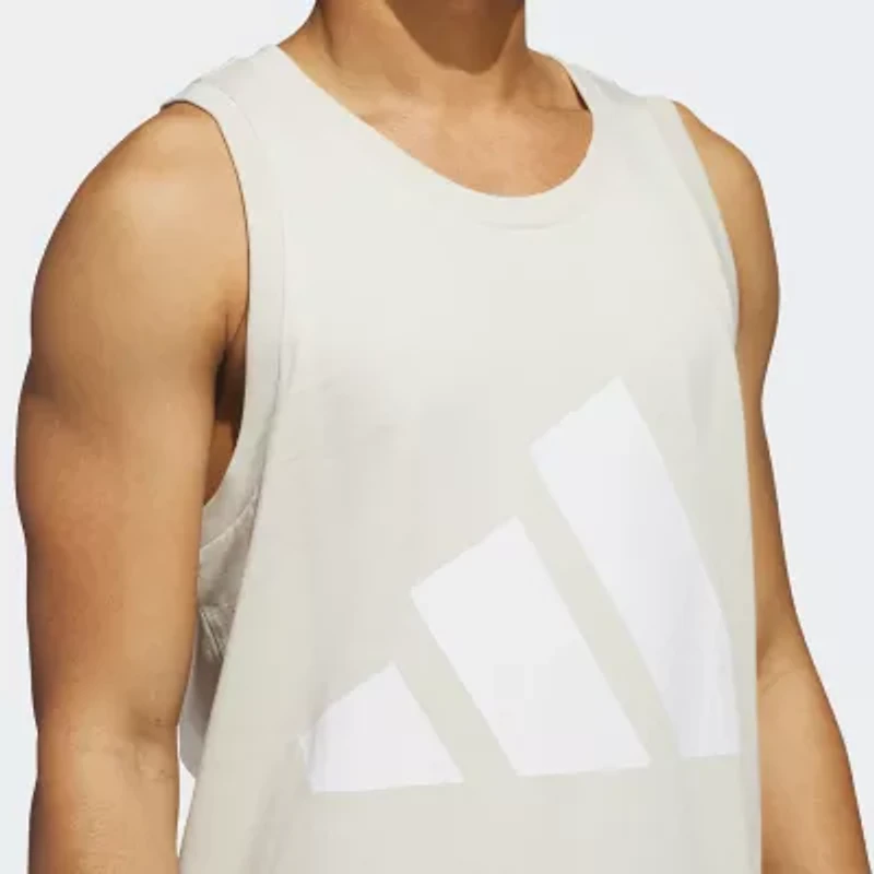 adidas Mens Crew Neck Sleeveless Active Tank Top