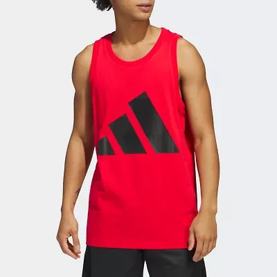 adidas Mens Crew Neck Sleeveless Active Tank Top