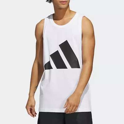 adidas Mens Crew Neck Sleeveless Active Tank Top