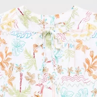 St. John's Bay Womens Hidden Access Opening Split Tie Neck Sleeveless Adaptive Blouse