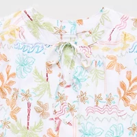 St. John's Bay Womens Plus Easy-on + Easy-off Hidden Access Opening Split Tie Neck Sleeveless Blouse