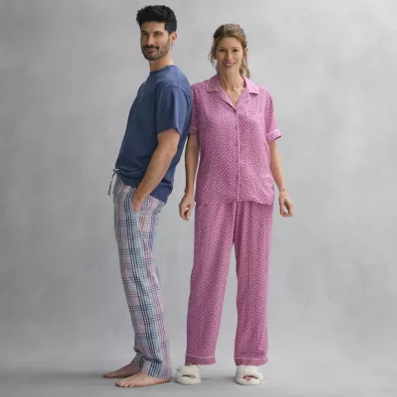Stafford Super Soft Mens Crew Neck Short Sleeve Pajama Top