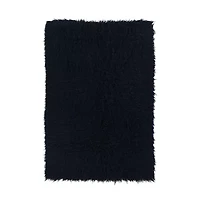 Linon Flokati Solid Woven Rectangular Accent Rug