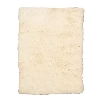 Linon Flokati Solid Woven Rectangular Accent Rug